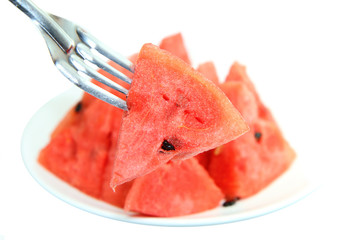 Red watermelon slices
