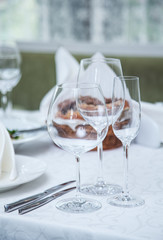 Festival table setting at the restaurant.