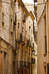 The narrow streets of the ancient quarter in Girona