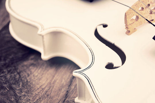 Beautiful white violin