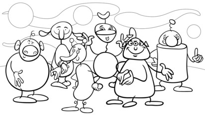 cartoon fantasy characters coloring page