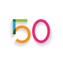 Obraz premium number 50 in flat design