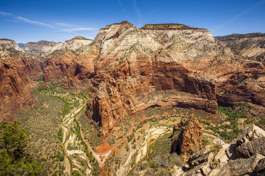 Beautiful aerial views from Zion National Park.
