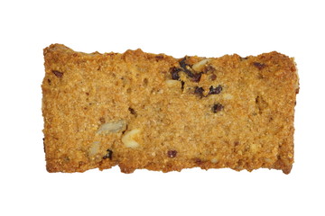 Close - up almond cookies on white