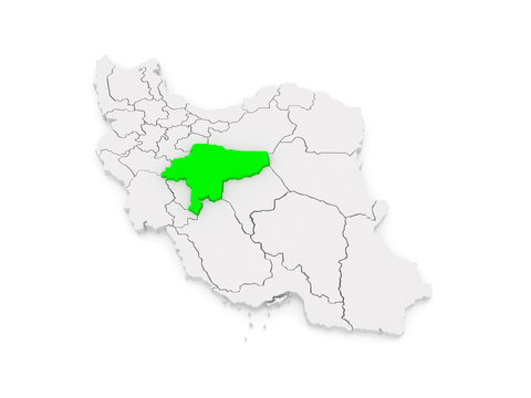 Map of Isfahan. Iran