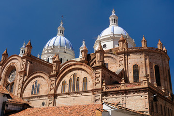 Fototapeta na wymiar Ecuador, View on the Domed Cathedral in Cuenca city