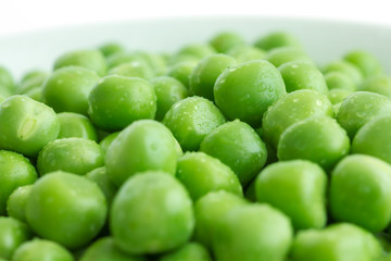 Detail of fresh garden peas.