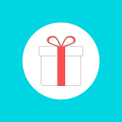 gift box icon in stroke-style