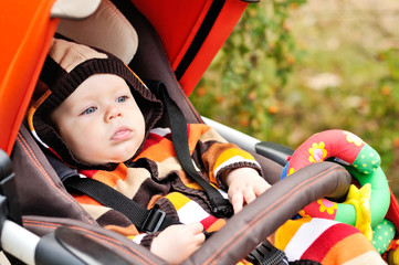 Naklejka premium baby in the stroller
