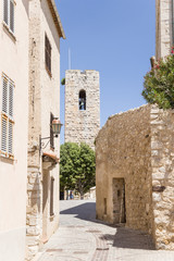 Antibes, France. Tower in old town