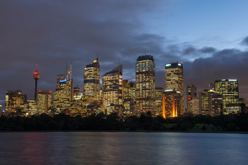 Fototapeta na wymiar SYDNEY, NSW/Australia-June 17 : Cityscape of Sydney from Mrs Mac