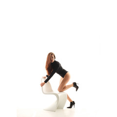 Fototapeta premium Schöne flexible Tänzerin im Body