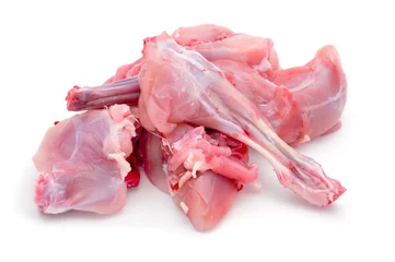 Crédence de cuisine en verre imprimé Viande viande de lapin crue