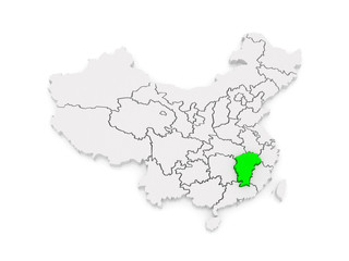 Fototapeta premium Map of Jiangxi. China.