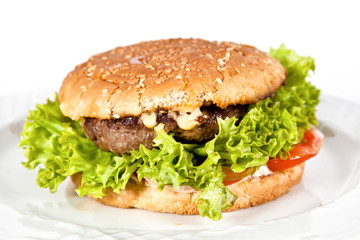 Burger with beef