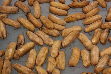 Sun-dried banana,Thai food.