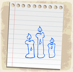 Set of halloween candles