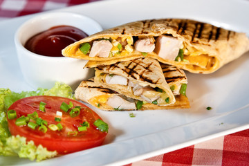 Grilled chicken wraps