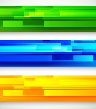 Set of tech banners