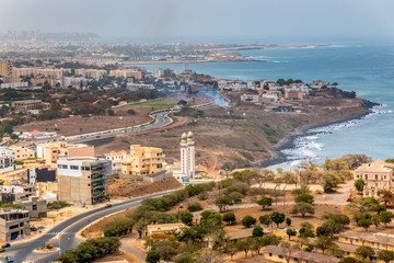 Aerial view of Dakar - obrazy, fototapety, plakaty