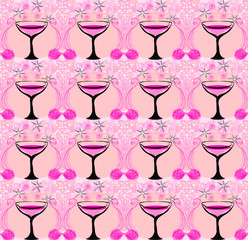 wine glasses pattern