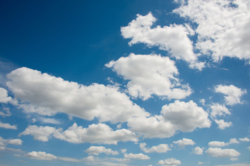 Cloudscape of bright blue sky