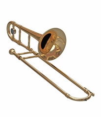 Trombone instrument isolated