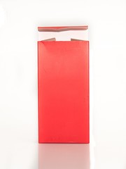 red paper box on white