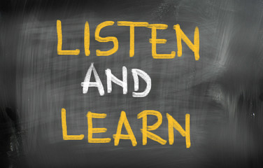Listen And Learn Concept
