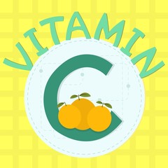Colorful design of vitamin c