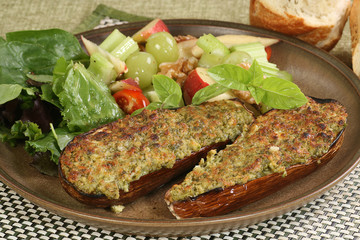 Baked eggplant or aubergine