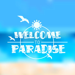 Colorful blurred hipster summer background with text