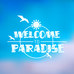 Fototapeta premium Colorful blurred hipster summer background with text