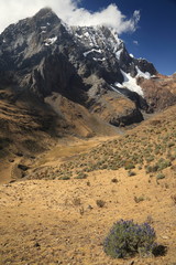 Rondoy Peak in Cordiliera Huayhuash, Peru, South America
