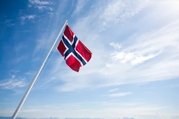 Fotobehang Vlag van Noorwegen. © Alex Ishchenko