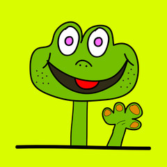 cute dinosaur had vector illustration