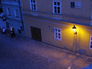 wall lamp in street