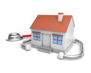  simple house and stethoscope