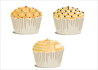 tre wedding cupcake