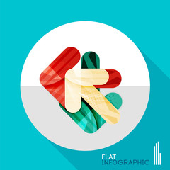 Geometric infographic in trendy flat style