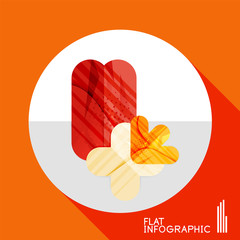 Geometric infographic in trendy flat style