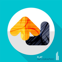Geometric infographic in trendy flat style