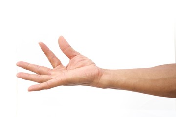 Hand shown catch symbol