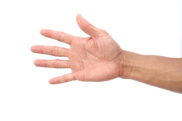 Hand shown five finger symbol