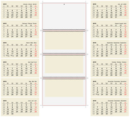 Quarterly calendar template