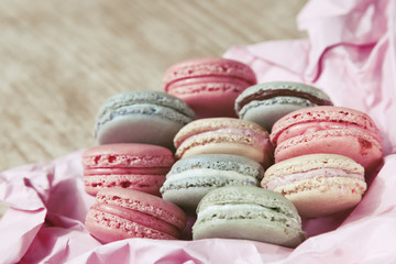 Shabby Chic Background with Macarons