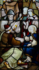 Jesus teaching in the temple.