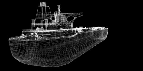 Tanker crude oil carrier ship