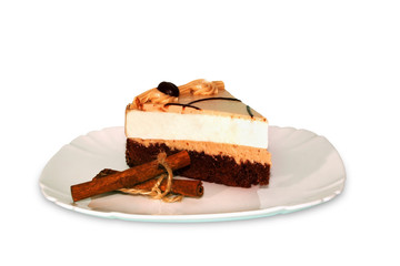 cake on white background