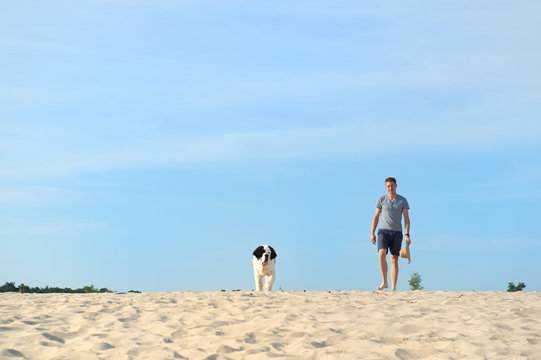 Owner with his dog